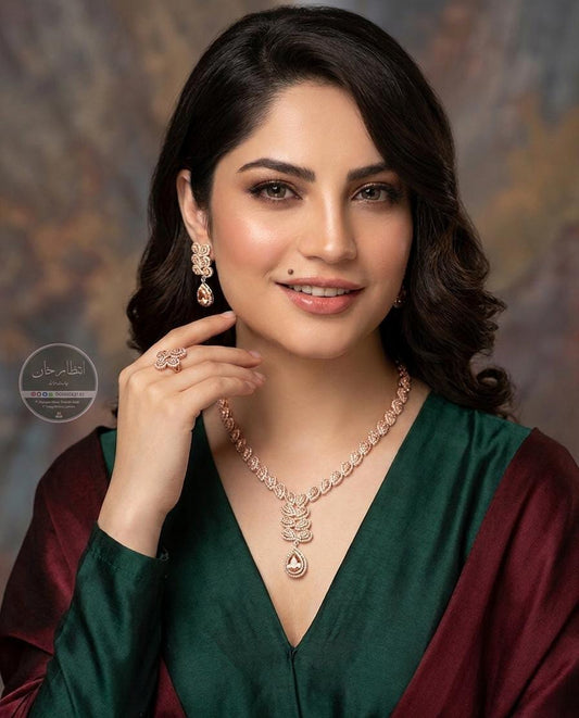 Luxury Zircon Silver Jewelry Set – Timeless Elegance