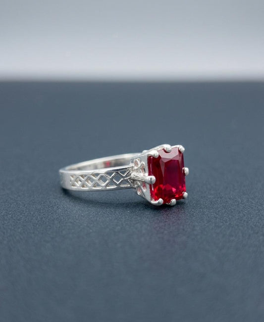 Vintage Rose Silver Ring