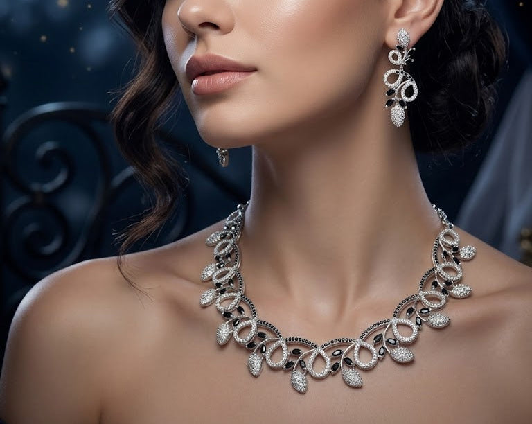 Midnight Elegance Silver Set